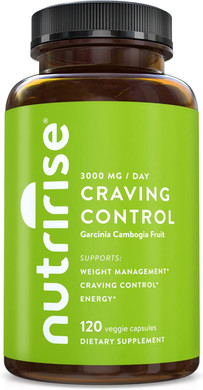 Nutririse Pure Garcinia Cambogia Extract 3000Mg 80% Hca, Supplement For Weight Management, Appetite Control, Energy, Metabolism - Carb Blocker For Men & Women, Gluten Free, 120 Capsules