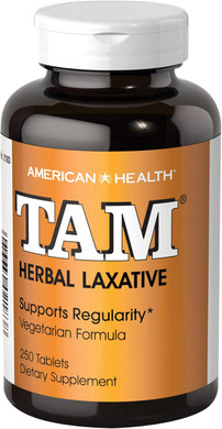 American Health Dietary Fiber Supplements, Tam Herbal Laxative, 250 Count
