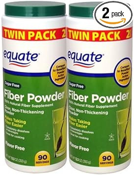 Equate Sugar-Free Fiber Powder - 90 Servings, 12.3 Oz (2 Pack)