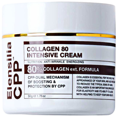 Elensilia Cpp 80% Collagen Extract Facial Cream 1.76 Fl. Oz. Potent Anti Aging Cream Packed With 80% Collagen Extract, Niacinamide, Natural Botanical Extracts For Plumping, Firming, Hydrating, Moisturizingcollagen(Anti-Aging)