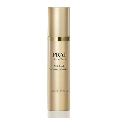 PRAI Beauty 24K Gold Concentrate Retinol+, Anti-Wrinkle Retinol Face Concentrate, Anti-Aging Retinol Serum for Face, Overnight Retinol Face Serum, Enriched with Hyaluronic Acid, 1.7 Fl Oz1.7 Fl Oz