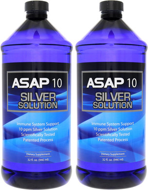 American Biotech Labs ASAP 10 PPM Silver Sol Immune System Support 64 oz