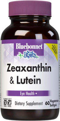 Bluebonnet Nutrition Zeaxanthin Plus Lutein Softgel, Lutein & Zeaxanthin, Eye Health & Blue Light Exposure, Lutein From Marigold, Zeaxanthin From Paprika, Gluten Free, Soy Free, Milk Free, 60 Softgels
