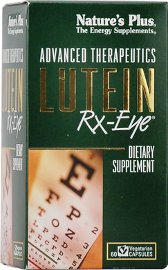 NaturesPlus Advanced Therapeutics Lutein Rx-Eye - 20 mg, 60 Vegetarian Capsules - Eye Function Support Supplement Enhanced with Zeaxanthin, Antioxidant - Gluten-Free - 20 Servings