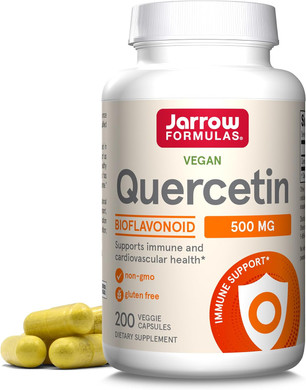 Jarrow Formulas Quercetin 500 Mg - Bioflavonoid - Quercetin Dietary Supplement - 200 Servings (Veggie Caps) - Supports Healthy Cellular Function, Cardiovascular Health, Immune Health & Response