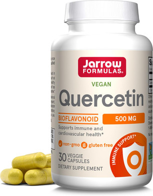Jarrow Formulas Quercetin 500 Mg - Bioflavonoid - Quercetin Dietary Supplement - 30 Servings (Veggie Caps) - Supports Healthy Cellular Function, Cardiovascular Health, Immune Health & Response30 Servings (Pack Of 1)