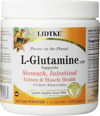 Lidtke Technologies L-Glutamine Powder, 300 Gram
