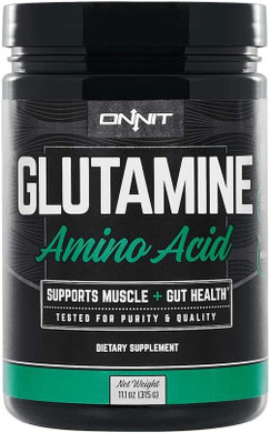 Onnit Glutamine | Boosts Aerobic Performance, Reaction Time And Gut Health | Nsf Certified For Sport | 60 Servings (Unflavored)