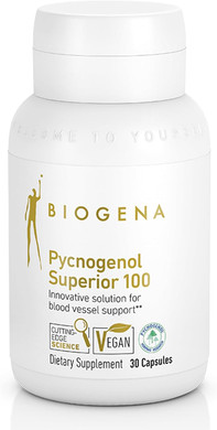 Biogena Pycnogenol 100 Mg Gold With Premium Patented French Maritime Pine Bark Extract (Pinus Pinaster) To Support Blood Circulation