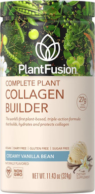 Plantfusion Vegan Collagen Powder - Plant Based Collagen Protein Powder For Muscle & Joints, Hair, Skin & Nails - Keto, Gluten Free, Soy Free, Non-Dairy, No Sugar, Non-Gmo - Vanilla 11.43 Oz