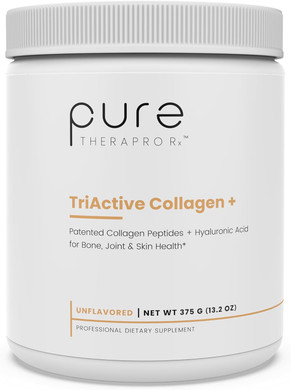 Pure Therapro Rx TriActive Collagen Plus, Collagen Powder for Hair, Skin, Nails, Bones & Joints, Hydrolyzed Collagen Powder w/Patented Peptides, Unflavored Multi Collagen Protein Powder, 30 Servings