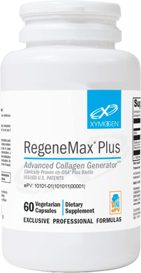 XYMOGEN RegeneMax Plus - Advanced Collagen Generator - Orthosilicic Acid + Biotin Supplement Joint Support - Supports Healthy Bone Mineral Density, Hair Skin and Nails, Reduces Wrinkles (60 Capsules)60 Count (Pack of 1)