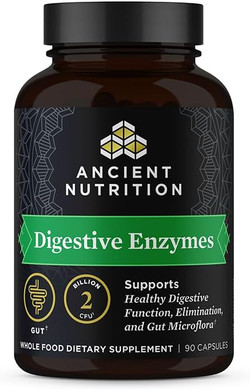 Ancient Nutrition Digestive Enzymes, Supports Gut Health, Promotes Healthy Digestive Function, 90 Ct