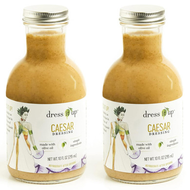 Dress It Up Salad Dressing, Caesar, 2-10 oz Bottles - Clean, Healthy, Delicious, Gluten-Free, Paleo, Keto, Vegan, Versatile, Marinade