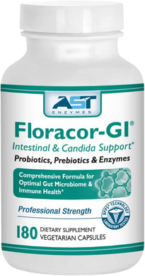 Floracor  Probiotics & Enzymes To Support Intestinal & Gut Heath 180 Vegetarian Capsules