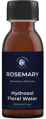 Mystic Moments | Rosemary Natural Hydrosol Floral Water 125ml | Perfect for Skin, Face, Body & Homemade Beauty Products Vegan GMO Free