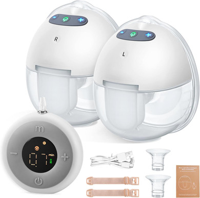 Pant Electric Breast Pump, Wearable Breast Pump With Wireless Lcd Display Controller, 2 Mode & 9 Levels Hands Free Breast Pump For Indoor & Outdoor Use,2 Packs
