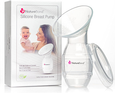 Naturebond Manual Breast Pump. Home Basic Set - Silicone Breast Pump 100Ml, Dust Cover Lid