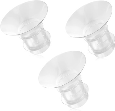Yuhome 3Pcs Breast Milk Pump Flange Inserts Breast Converter Practical Breast Pump Replacement 17Mm 19Mm 21Mm