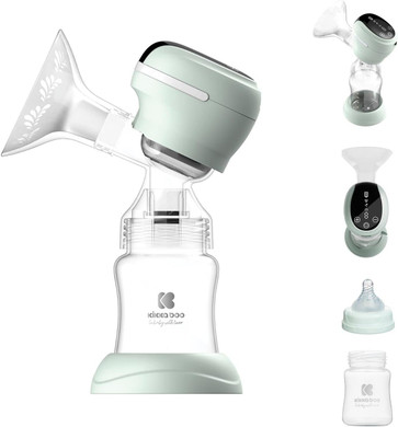 Kikkaboo Leia Plus Electric Breast Pump, Breast Pump With 3 Modes, 9 Suction Levels, Memory Function, Zero Reflux, Touch Screen, Portable, Compact, Mint