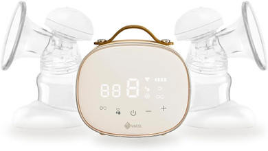 V6Co Dr@Home Series Double Electric Breast Pump Set, Hospital Grade Breast Pump, Rechargeable, 3 Power Options, Led Display, Includes Breast Pump Bag, 21Mm Breast Pump Flanges And Baby Bottles