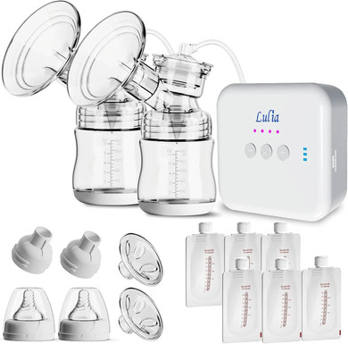 Lulia Double Electric Breast Pumps,Dual Electric Breastfeeding 3 Modes & 4 Levels Ultra-Quiet Bpa Free, Rechargeable Breast Milk Pump For Home And Travel, 1

Size: All Set