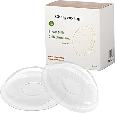 Chargenyang Breast Shells Nursing Cups Milk Saver Protect Sore Nipples For Breastfeeding Collect Breastmilk Leaks For Nursing Moms Soft And Flexible Silicone Material Reusable, 2-Pack