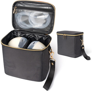 Wearable Breast Pump Bag, Compatible With Elvie And Willow Breast Pump, Small Mini Portable Container Case Bag For Working Moms, Hands Free Breast Pump Storage Bag Pouch
Color: Compact