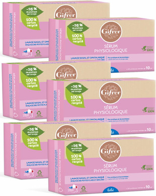Gifrer Physiological Serum For Nasal And Ophthalmic Wash  Pack Of 6 Boxes Of 24 X 10 Ml