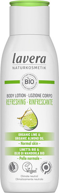 Lavera Body Lotion Refreshing - Natural Cosmetics - Vegan - Organic Lime & Organic Almond Oil - Certified - 200Ml White