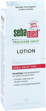 Sebamed Dry Skin Urea Acute 10% Lotion, Without Scent, Moisturising Lotion With Sweet Almond Oil For Men And Women, Noticeably Relieves Itching And Helps Smooth Very Dry Skin (200 Ml)