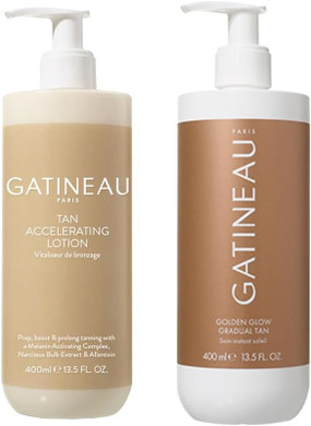 Gatineau - Total Body Glow Collection Skincare Gift Set, With Tan Accelerating Lotion (400Ml) & Golden Glow Gradual Tan (400Ml)
