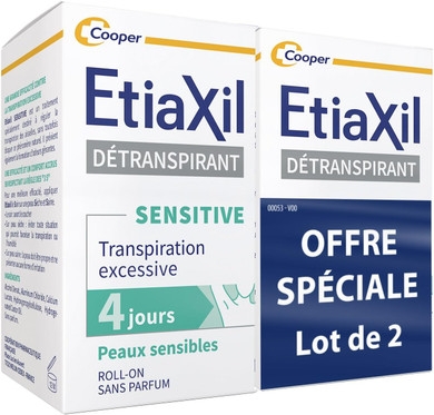 Etiaxil Antiperspirant Armpits Sensitive Skin Roll-On 2 x 15ml