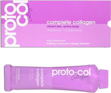 Proto-col Complete Collagen Bovine Liquid Collagen Supplement for Women - Collagen Peptides for Healthier Skin, Delicious Citrus Drink - 8000mg x 15 Sachets