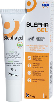 Blephagel Daily Eyelid Cleansing Gel| Gentle Cleanser to Refresh and Soothe Sensitive Eyelids| Preservative-Free and Hypoallergenic* Formula| 30g Tube