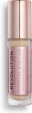 Makeup Revolution Conceal & Define Concealer, Lightweight, Longlasting, Full Coverage Face Makeup, C2, 4G
Color: C2