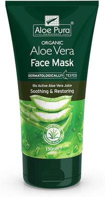 Aloe Pura, Organic Aloe Vera Face Mask, Natural, Vegan, Cruelty Free, Paraben & SLS Free, Dermatologically Tested, Soothing, 150 ml