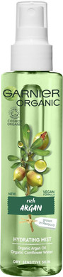 Garnier Organic Argan Hydrating Facial Spray Mist For Dry And Sensitive Skin, Hydrating And Refreshing Face Mist 150 Ml