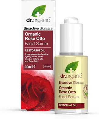Dr Organic, Organic Rose Otto Facial Serum , Natural , Vegan , Cruelty Free , Paraben & Sls Free , 30Ml