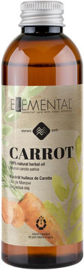Ellemental Carrot Herbal Oil, 100Ml | 100% Natural Plant-Based Oil, Preservative-Free | Promotes Smooth Tanning, Prepares The Skin For Sun Exposure | M-1200
