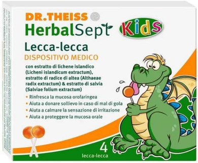 DR THEISS HERBALSEPT KIDS LOLLY (for irritation and sore throats of children)