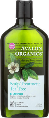 Pack Of 3 X Avalon Organics Scalp Treatment Tea Tree Shampoo - 11 Fl Oz