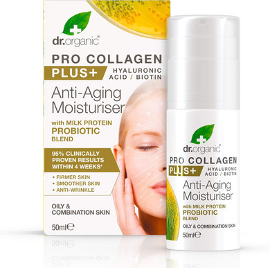 Dr Organic, Organic Pro Collagen With Probiotic, Natural, Vegetarian, Cruelty Free, Paraben & Sls Free, 50Ml