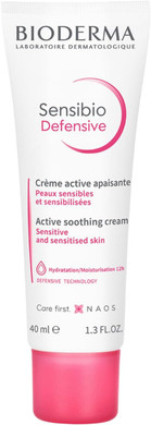 Bioderma Sensibio Defensive - Soothing & Protective Light Face Cream for Sensitive & Dry Skin, Moisturiser Enriched with Vitamin E & Glycerin, 40ml