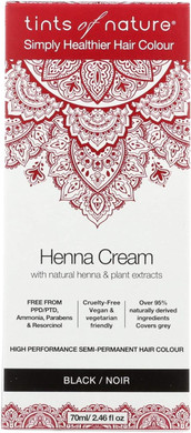 Tints of Nature Light Brown Semi-Permanent Henna Cream Hair Colour, Ammonia-Free and 95% Natural, 70ml