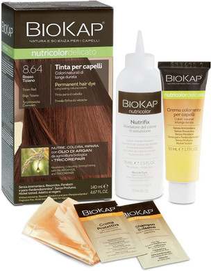Bios Line Biokap Nutricolor Delicato 8,64 Rosso Tiziano Tinta 140 Ml