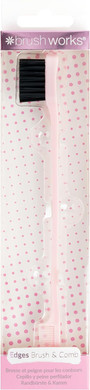 Brushworks Edge Brush & Comb Pink