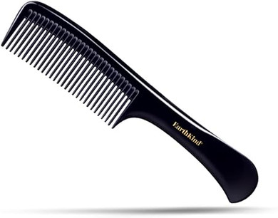 Earthkind Organic Rubber Detangling Comb - Plastic-Free, Black, One Size