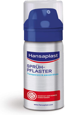 Hansaplast Spray Plaster (32.5 ml), Transparent Plaster Spray for Invisible Protection, Waterproof and Breathable Plaster for Small Cuts and Abrasions