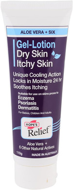 Hope's Relief Gel-Lotion Skin Care for Dry Skin Eczema Itch Relief, Dermatitis Treatment & Psoriasis Relief 110g